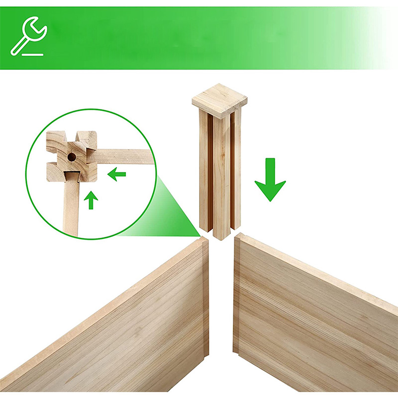 Lit de jardin surélevé 8×4×1FT Lit de jardin en bois Jardinière surélevée Jardin extérieur Kit de lit surélevé pour légumes, fleurs, herbes, jardin, terrasse, en bois naturel