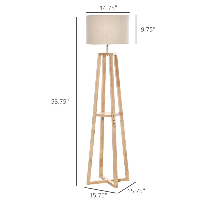 Lampadaire sur pied moderne avec abat-jour à tambour, interrupteur à pédale