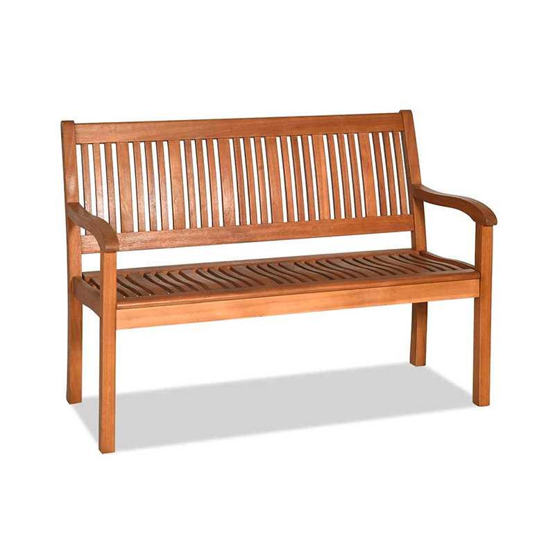 Banc de jardin pliable extérieur, banc en bois de patio 2 places, chaise causeuse avec dossier et accoudoir pour terrasse, porche ou balcon, jaune