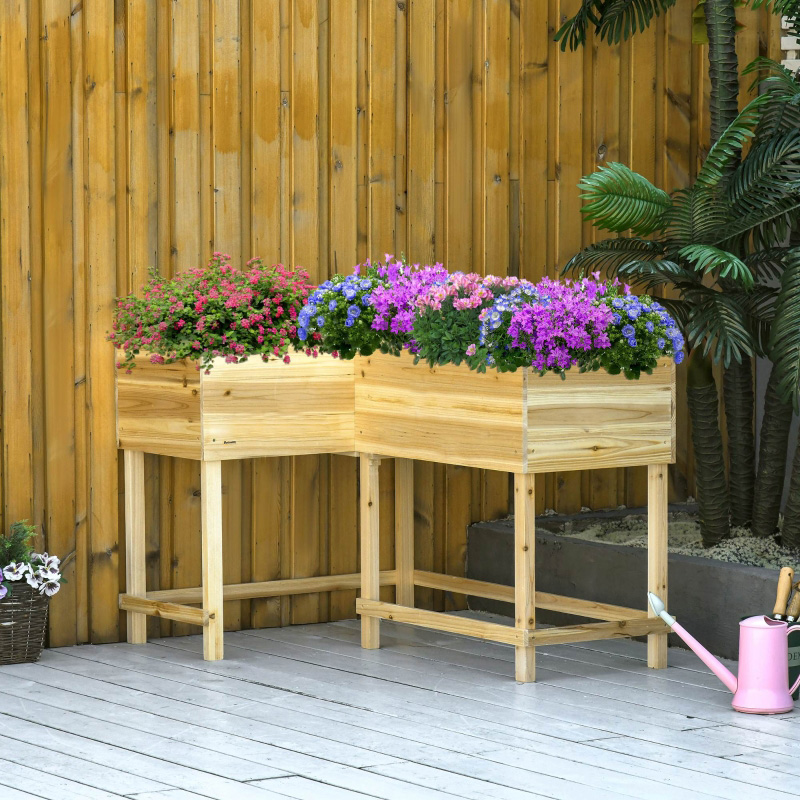 Boîte de jardinière autoportante à 3 niveaux pour lit de jardin surélevé pour légumes, herbes et fleurs