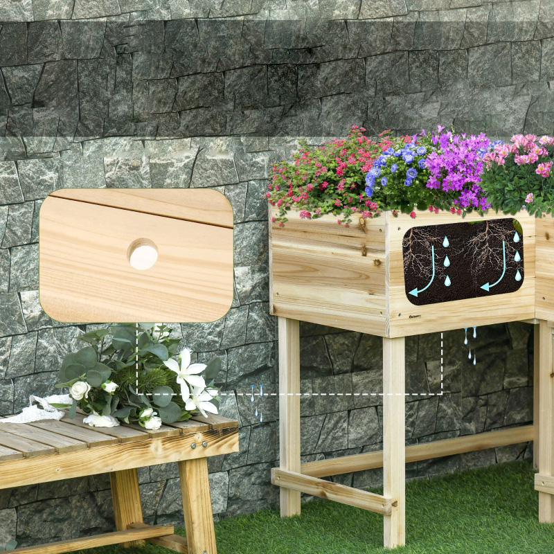 Boîte de jardinière autoportante à 3 niveaux pour lit de jardin surélevé pour légumes, herbes et fleurs